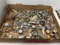 Flat of Watches & Watch Pieces & Parts Misc