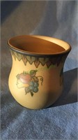 Signed art pottery vase , L Hjorth Danmark , with