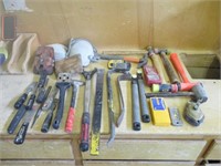2 Boxes Miscellaneous Tools, Hammers, Etc.