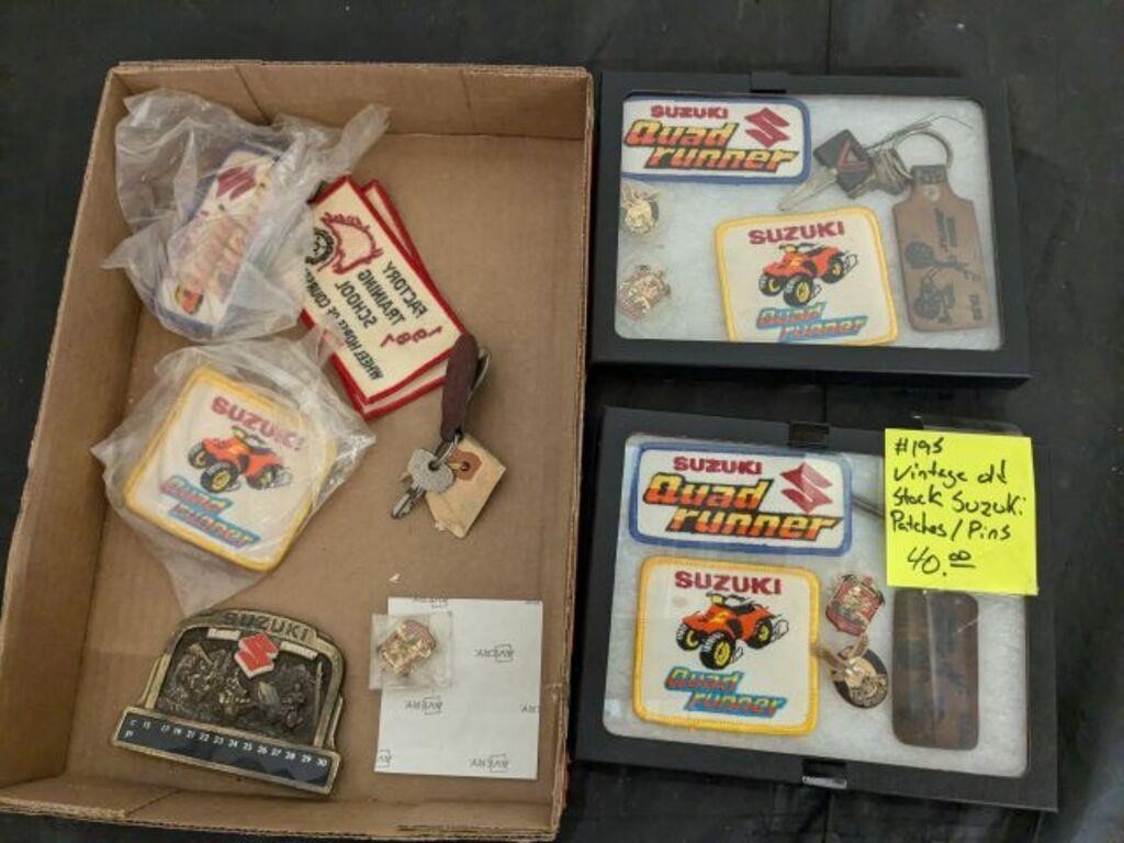 VINTAGE SUZUKI PATCHES, FOURWHEELERS, MISC