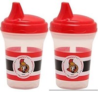 Set of 2-NHL Ottawa Senators Spill-Proof Sippy Cup