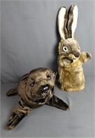 Folkmanis Puppets- Bunny  & Seal Plush Hand Puppet