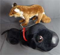 Hansa Fox & "The Dog" Plush Soft Toys