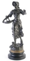 Spelter Sculpture "Faneuse" After George Maxim