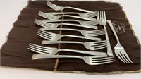 (12) Gotham Sterling marked forks weighing 495.8g