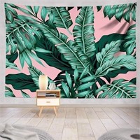 Dormify Pink Palm Tapestry 60" x 80"