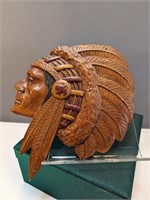Native American Wood Wall Plaque