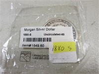 1880-S Morgan Silver Dollar UNC-60 Sealed
