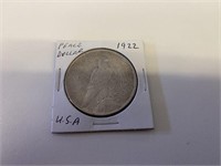 1922 Peace Dollar, USA Silver