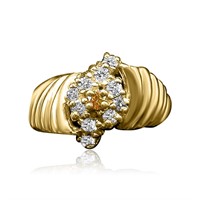 14K YELLOW GOLD 0.75CT DIAMOND RING