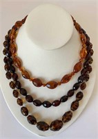 Misc. Faceted Amber Necklaces