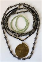 Heavy Polished Stone Unique Necklaces