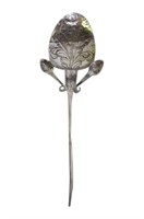 Ornate Silver Peruvian Tupu Shawl Pin