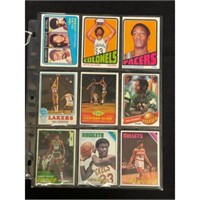 (9) Vintage Basketball Stars/hof