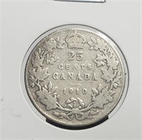 Canada 1910 25c Silver Edward