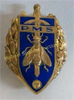 FRENCH EMS MILITARY BADGE PIN BY ARTHURS BERTRAND