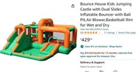 R691  Bounce House Kids Jump Castle, Dual Slides,
