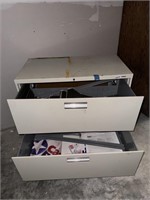 Two drawer legal file cabinet w/some rust