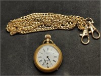 New York Standard Watch Co w/ Chain - As Is