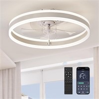 Lediary Low Profile Ceiling Fans With Lights,