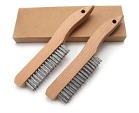 2 pcs Wire Brush, 2 Solid Stainless Steel Wire