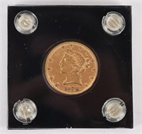 1898 LIBERTY HEAD $5.00 GOLD COIN