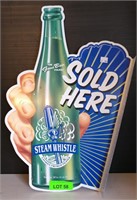 Steam Whistle Dbl. Sided Wall Mount Metal Beer