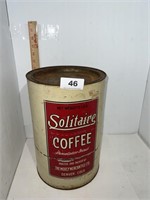 Solitaire Coffee tin with lid