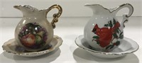 Vintage enesco and lefton creamer and plate set
