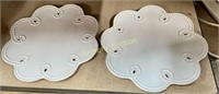 2 STUDIO NOVA CHANTILLY WHITE LACE PLATTERS