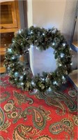 36” wreath with pattern changing lights