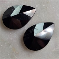 12.75 Ct Faceted Black American Diamonds Lot of 2