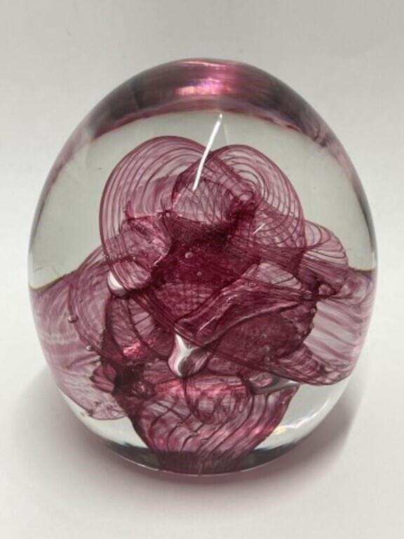 Vintage Paperweight Signed R. Held Art Glass