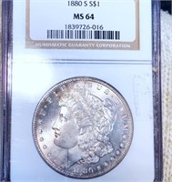 1880-S Morgan Silver Dollar NGC - MS64