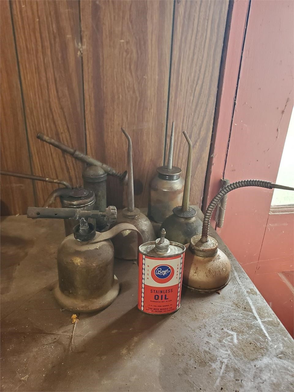 Vintage oil  cans torch and more eagle