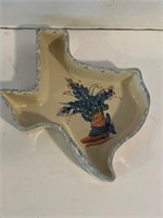 Texas bluebonnet pottery dish 10”