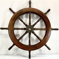 Antique Wooden Ship's Wheel