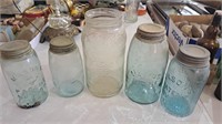 Antique canning jars with lids, Vlasic farms