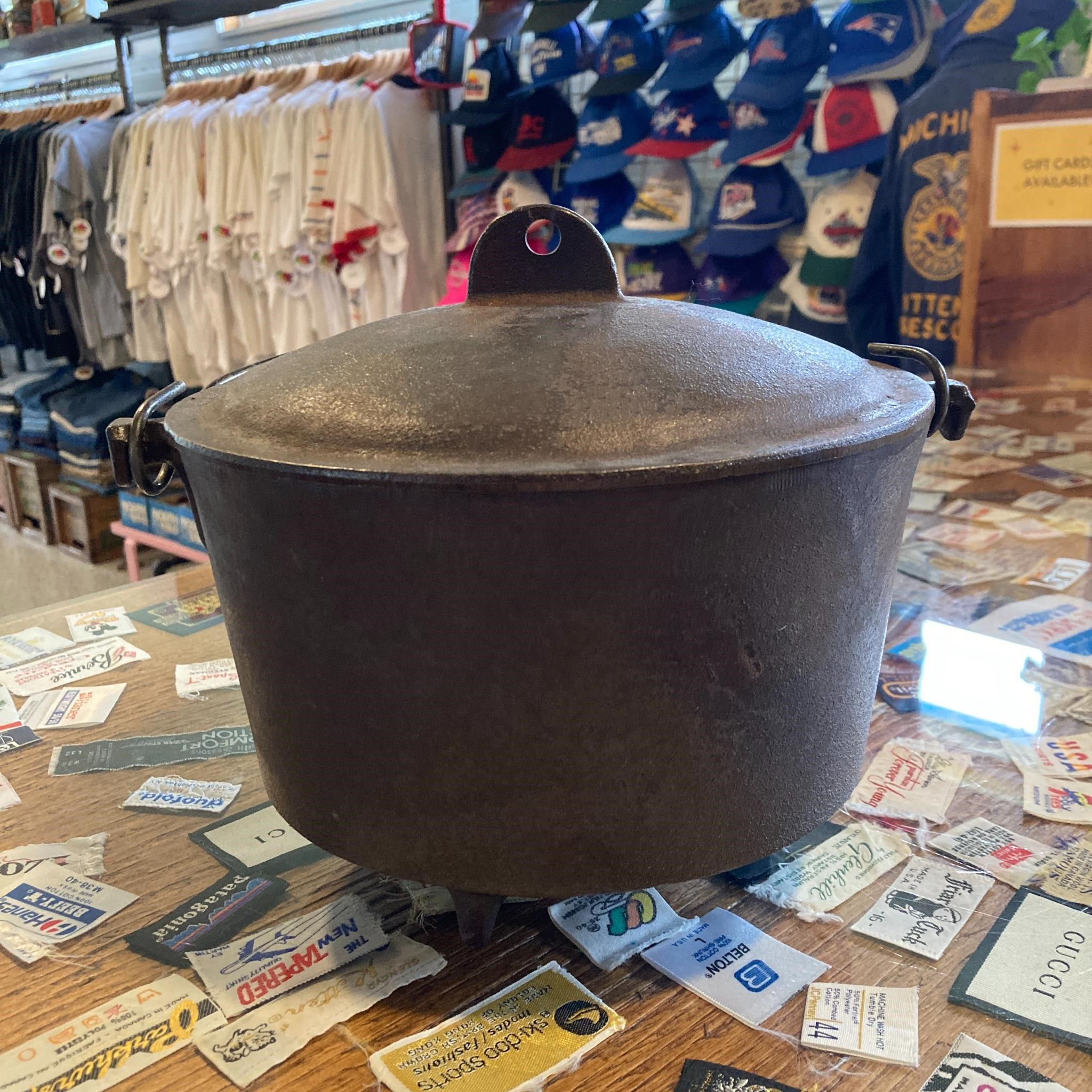 Antique Cast Iron Three Leg Bean Pot