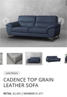 Cadence Top Grain Leather Sofa (NEW)