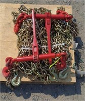 2--9200 lb 3/8" Ratchet Binders w/ Chains