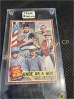 1962 Topps Babe as a Boy card