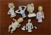 Collection of vintage half dolls