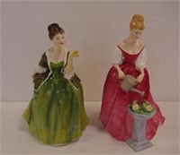 Two Royal Doulton lady figurines