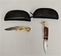 (2) Franklin Mint Wildlife Motif Pocket Knives