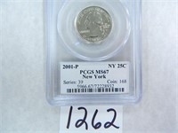 2001-P New York Quarter PCGS Graded MS67