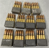 88 rnds Military .30-06 Ammo on Garand Clips