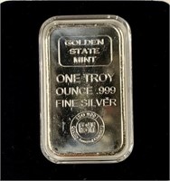 1 Troy Oz .999 Silver Ingot