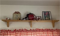 4 Wood Shelves & Contents