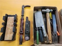 Assorted Tools - Nail Puller, Mitre Box, Planer,